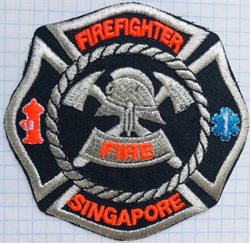 Шеврон FIREFIGHTER SINGAPORE (maltese cross)
